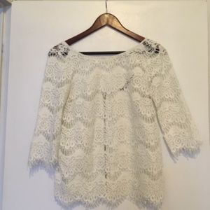 Zara see-through lace top